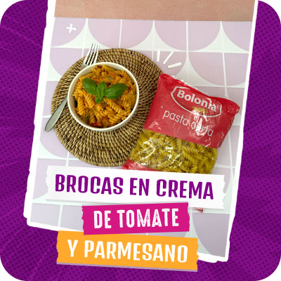 Brocas en crema de tomate y parmesano