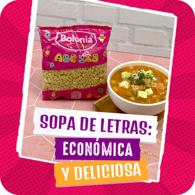 Sopa de letras: económica y deliciosa
