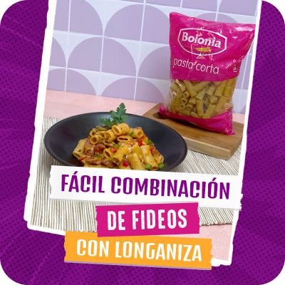 Fácil combinación de fideos con longaniza