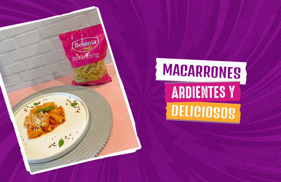 Macarrones ardientes y deliciosos