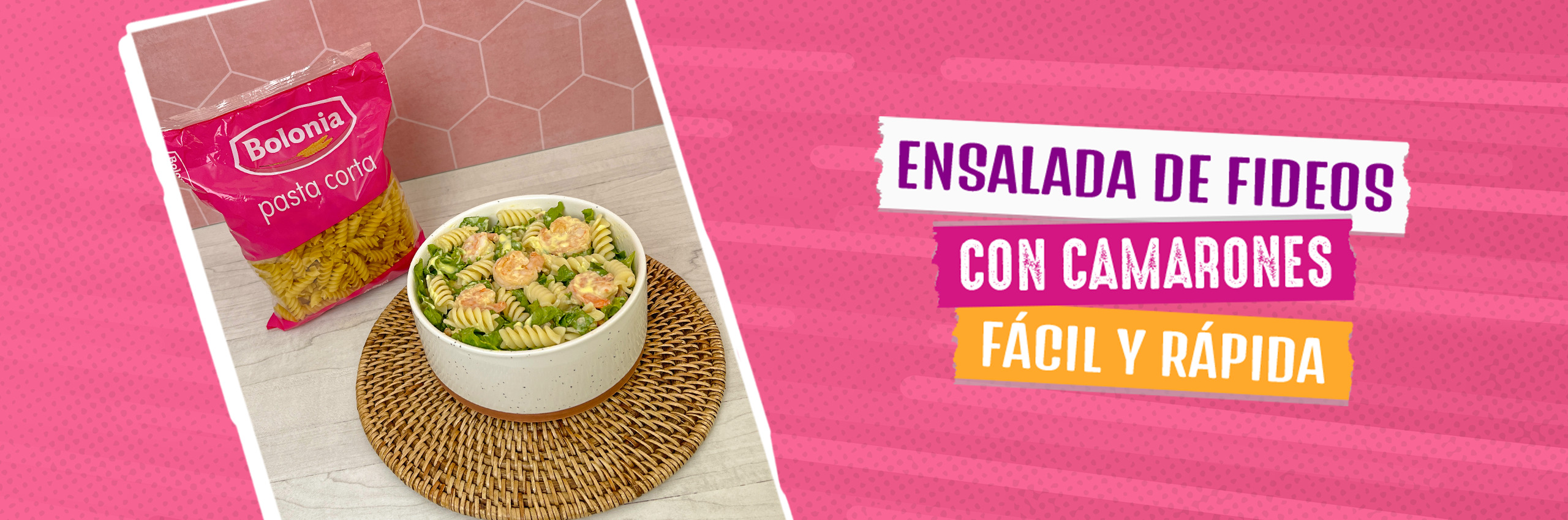 Ensalada de fideos con camarones fácil y rápida