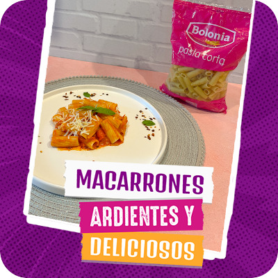 Macarrones ardientes y deliciosos