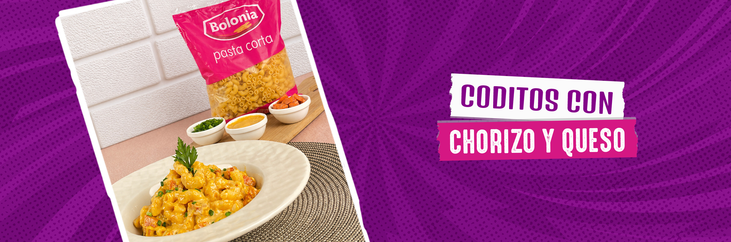 Coditos con chorizo y queso