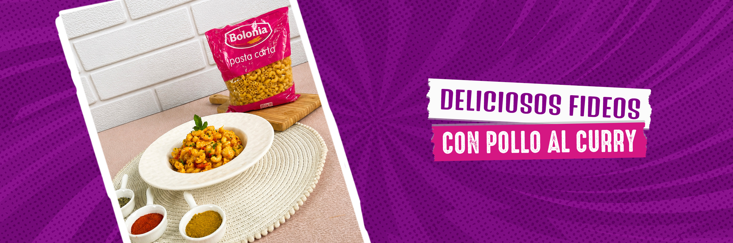Deliciosos fideos con pollo al curry