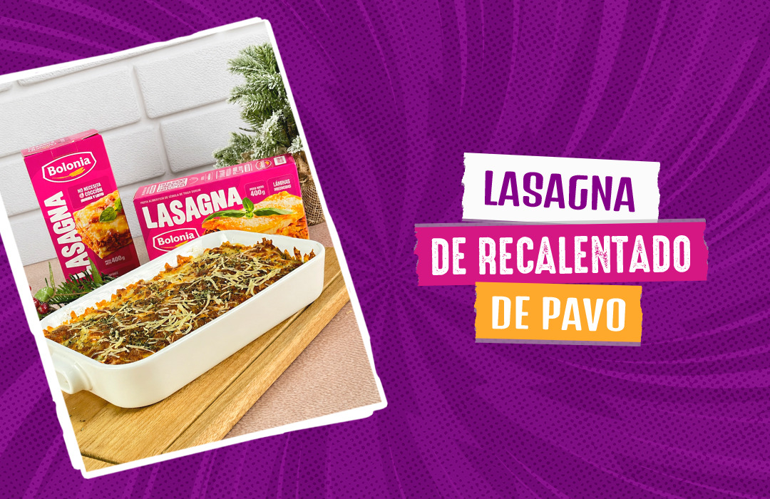 Lasagna de recalentado de pavo
